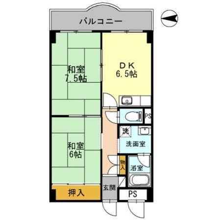 ダイヤモンドハイツⅠの物件間取画像